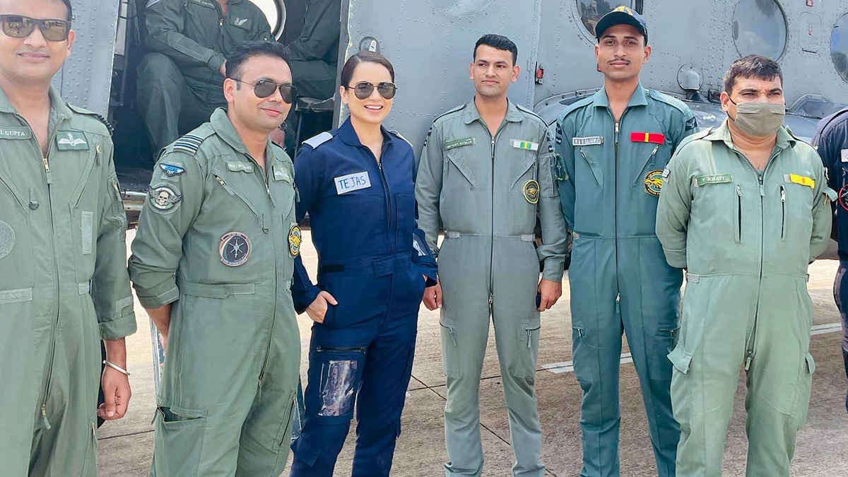 Kangana Ranaut Dons The Indian Air Force Uniform As She Shoots For