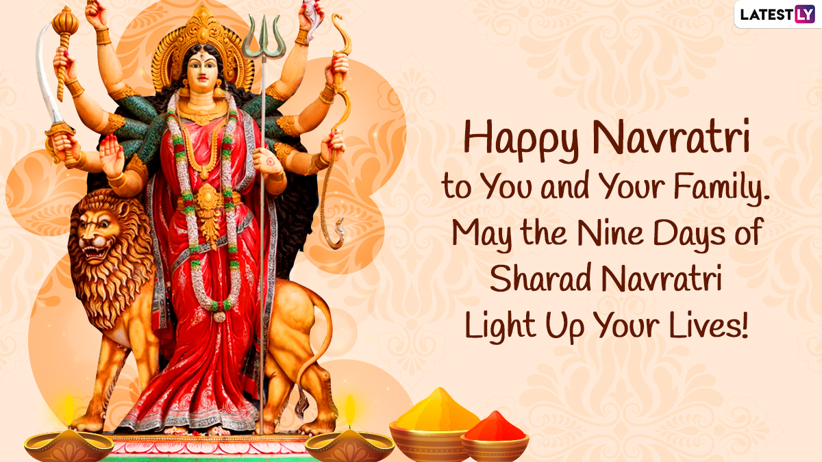 Top Navratri 2021 Wishes & Full HD Images: WhatsApp Stickers, GIF ...