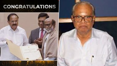 67th National Film Awards: Rajinikanth Conferred With Dadasaheb Phalke Award, Thalaiva Dedicates The Prestigious Honour To His Mentor K Balachander (Watch Video)