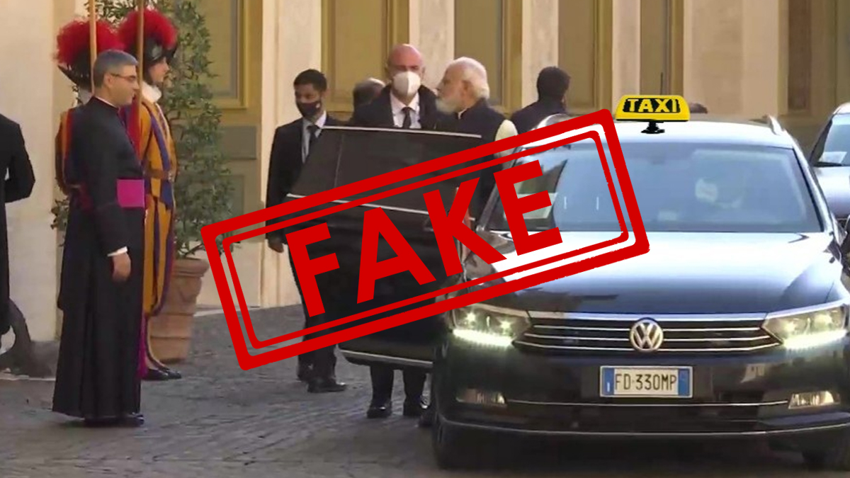 fact-check-news-fake-alert-pm-narendra-modi-travelled-in-taxi-to-meet-pope-francis