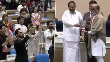 Rajinikanth Gets Standing Ovation at the 67th National Film Awards on Receiving the Prestigious Dadasaheb Phalke Award (Watch Video)