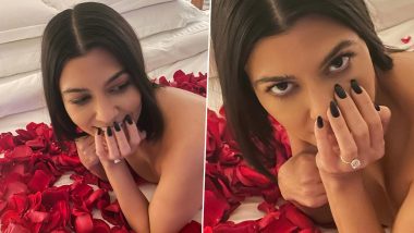 Kourtney Kardashian Reminisces Engagement Day With Travis Barker, Reality TV Star Goes Topless And Flaunts Her Diamond Rock (View Pics)