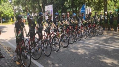 India News | DG ITBP Flags-off 4th Phase of Longest Cycle Rally to Gujarat's Kevadia from Delhi