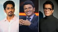 Puneeth Rajkumar No More: Siddharth, Sonu Sood and Other Celebs Mourn the Demise of Kannada&rsquo;s Film Star Due to Heart Attack