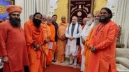 India News | Home Minister Amit Shah Meets Juna Pithadhishvar Acharya Mahamandaleshwar at Harihar Ashram in Uttarakhand's Haridwar