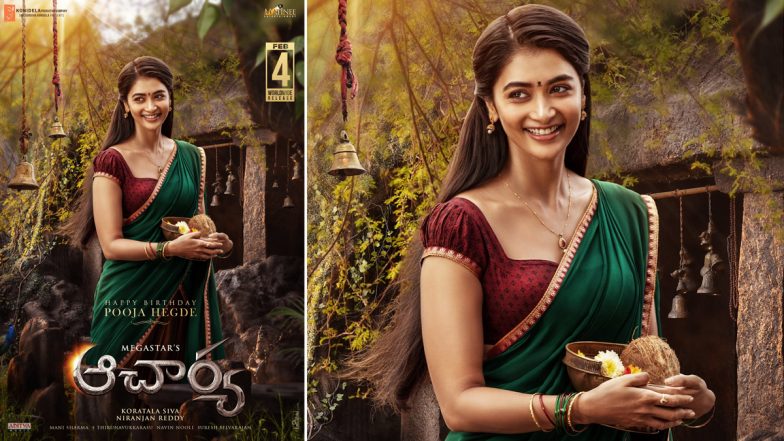 Acharya: Pooja Hegde’s First Look As Neelambari From Chiranjeevi-Starrer Unveiled on Her 31st Birthday!