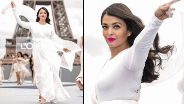 Aishwarya Rai Bachchan Looks Like a QUEEN in White As She Walks the Ramp at Paris Fashion Week 2021! (View Pics)