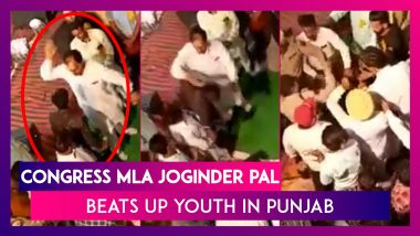 Congress MLA Joginder Pal Beats Up Youth In Punjab Who Questioned Him About His Development Work