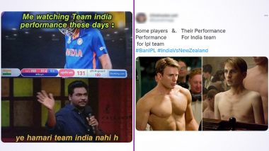 #BanIPL Trends Online After Team India’s Poor Show in Crucial IND vs NZ, T20 World Cup Tie, Check Funny Memes and Reactions