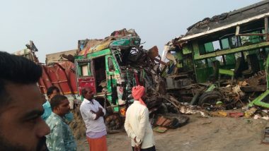 Barabanki Accident: 18 Killed, 30 Injured After Truck Rams Into Bus on Outer Ring Road in UP, CM Yogi Adityanath Announces Rs 2 Lakh to Kin of Victims