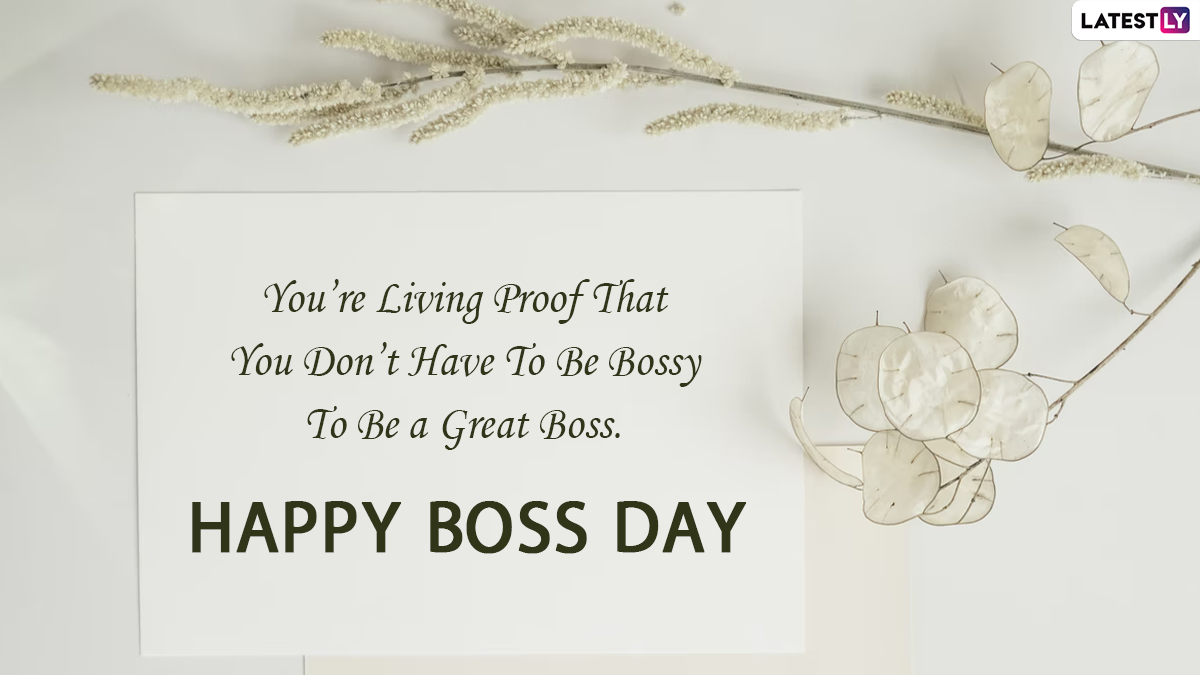 Boss’s Day 2021 Wishes & Messages: WhatsApp Status Video, HD Images ...