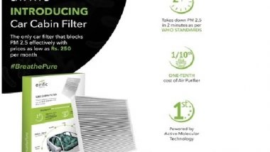 Business News | Nirvana Being Launches Airific Car Cabin Filter- Solution for Pollution