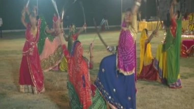 India News | More Than 200 Rajput Women Performed at Talwar Raas Organised by Royal Family of Rajkot