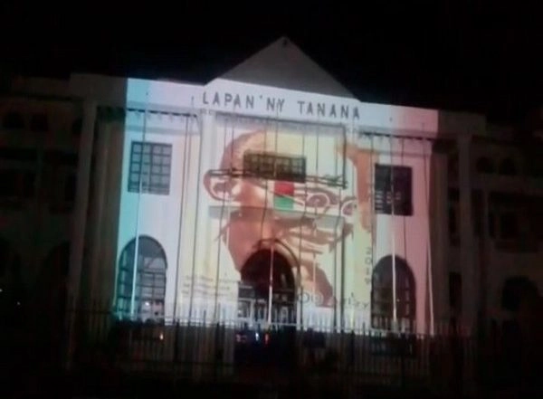 World News | Gandhi Jayanti: Town Hall in Madagascar's Capital Lit Up with Mahatma Gandhi's Portrait