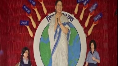 India News | West Bengal: CM Mamata Banerjee's Idol Installed at Kolkata Durga Puja Pandal