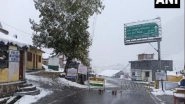 India News | Himachal Pradesh: Lahaul-Spiti Receives Snowfall, 80 Tourists Stranded