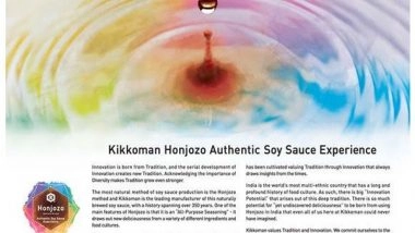 Business News | Kikkoman Wants Its Soy Sauce in Every Indian Kitchen Because a Dash of It Makes a Great Dish Even More Delicious