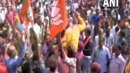 India News | BJP Supporters Begin Celebrations as Early Trends Show Party Leading in Gandhinagar Local Body Polls