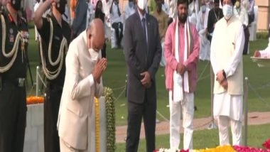 India News | President, Vice President, Other Political Leaders Pay Tributes to Mahatma Gandhi on His 152nd Birth Anniversary at Rajghat