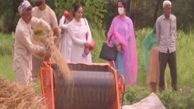India News | J-K: Paddy Thresher Improves Efficiency in Agriculture, Farmers Hail Centre, UT Administration