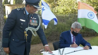 World News | EAM Jaishankar Visits WWI Cemetery in Jerusalem, Pays Homage to Indian Soldiers