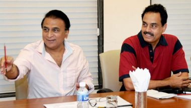 Sunil Gavaskar Inaugurates A Stand Named After Dilip Vengsarkar at the Wankhede Stadium (Watch Video)