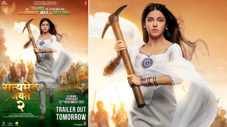 Satyameva Jayate 2: Divya Khosla Kumar Is Feisty in the New Poster From John Abraham’s Film!