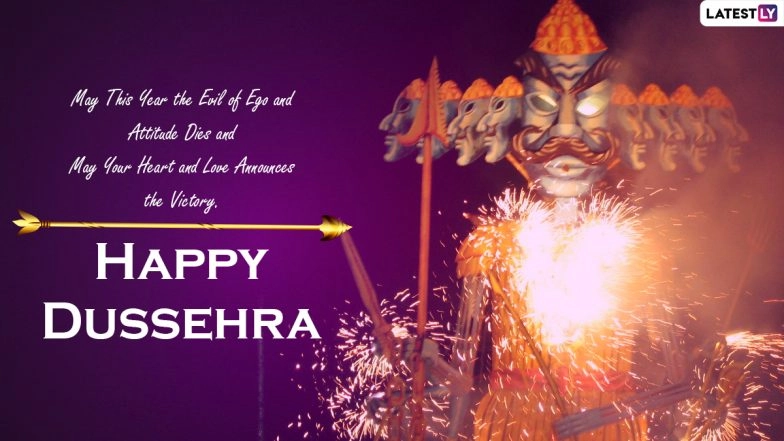 Happy Ravan Dahan 2022 Photos, Greetings & Wishes: Send Jai Shree Ram Images, HD Wallpapers, Dussehra Pics, WhatsApp Messages, Victory of Good over Evil Quotes & Telegram GIFs on Vijayadashami