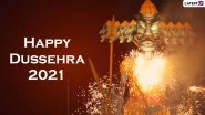 Happy Dussehra 2021 Greetings & HD Images: WhatsApp Stickers, Ram Ravan Antim Yudh GIFs, Messages, Wallpapers and SMS To Send on Vijayadashami