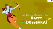 Dussehra 2021 Wishes & Ravan Dahan Photos: WhatsApp Messages, SMS, GIF Images, Greetings, HD Wallpapers and SMS To Celebrate Vijayadashami