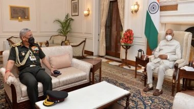 India News | CDS Rawat Calls on President Kovind at Rashtrapati Bhavan