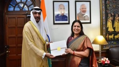 World News | MoS Lekhi Meets Kuwaiti Envoy Jasem Ibrahim Al Najem, Discuss Cultural Ties