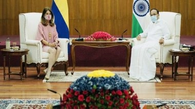 World News | Vice President Venkaiah Naidu Meets Colombian Counterpart in Delhi
