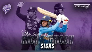Sports News | Richa Ghosh Signs for Hobart Hurricanes, Becomes Seventh Indian to Register for WBBL