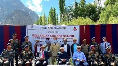 India News | Ladakh L-G Performs Groundbreaking Ceremony for Turtuk-Leh Road