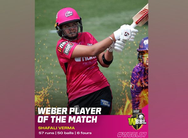 Sports News | Shafali's Maiden WBBL Fifty Propels Sydney Sixers to Five-wicket Win