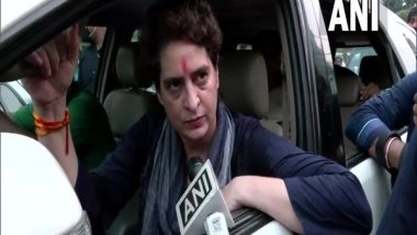 India News | Priyanka Sweeps Floor in UP Village, Slams Yogi Adityanath for His Jibe