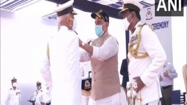 India News | Rajnath Singh Presents Gallantry, Meritorious Service Medals to Coast Guard Personnel