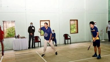 India News | VP Naidu Begins Day with 'refreshing' Badminton Game with Players from Arunachal During NE Tour