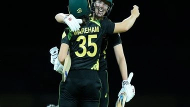Sports News | Aus W V Ind W, 2nd T20I: McGrath Holds Nerve as Hosts Clinch Multi-format Series with 4-wkt Win