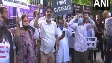 India News | Protest Held at Jantar Mantar over Killing of Civilians in Kashmir by Terrorists