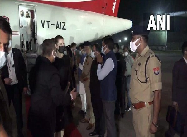 World News | Danish PM Arrives in Agra, Likely to Visit Taj Mahal Today