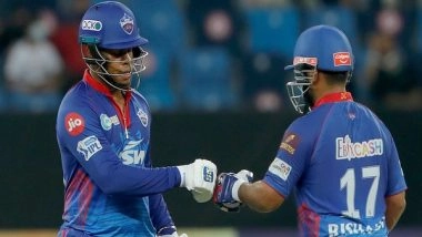 Sports News | IPL 2021: Prithvi Shaw, Pant Smash Fifties as Delhi Capitals Post 172 Against CSK in Qualifier 1
