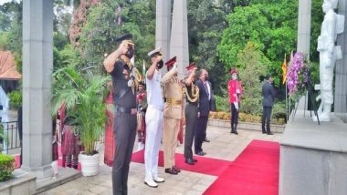 World News | Chief of Army Staff Naravane Lays Wreath at Indian Peace Keeping Force War Memorial in Colombo