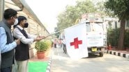India News | Mansukh Mandaviya Flags off Red Cross Trucks for Donation of Blankets, Medicines, Other Relief Materials