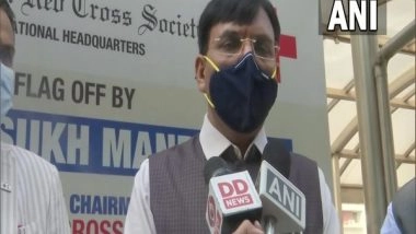 India News | Mansukh Mandaviya Flags off Trucks with Relief Material for J-K, Ladakh, U'khand