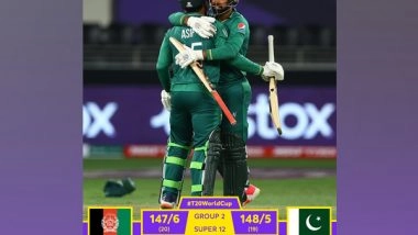 Sports News | T20 WC: Asif Ali Hits 4 Sixes in 19th over as Pak Beat Afg by 5 Wickets
