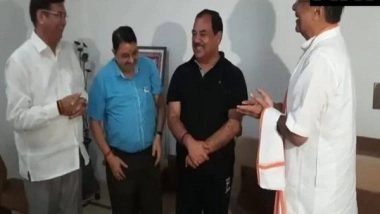 India News | BJP MLA Umesh Sharma Kau, LoP Pritam Singh, Cong Leader Brahmaswaroop Brahmachari Meet at Cabinet Minister Harak Singh's Residence
