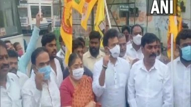 India News | TDP MP Ram Mohan Naidu Participates in Protests Against Vandalism of Party Office