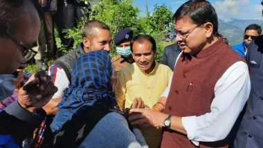 India News | 2 Persons Missing in Chamoli Landslide, Uttarakhand CM Dhami Meets Kin
